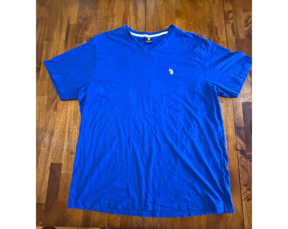 U.S. Polo Assn. T-Shirt Mens XL Blue Short Sleeve Embroidered Logo Crew Neck